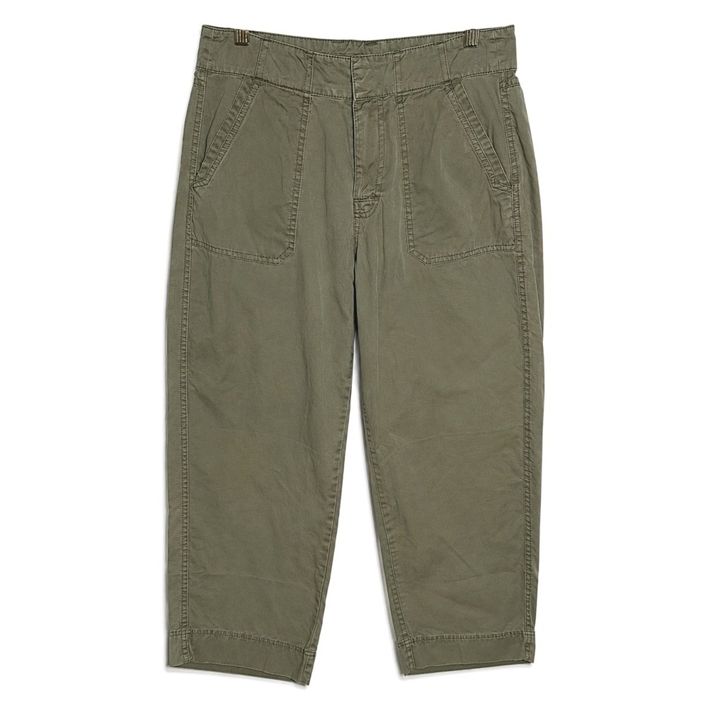 Sundance Size‎ 8 Olive Green Eyelet Trim Cropped Utility Cargo Pants Gorpcore